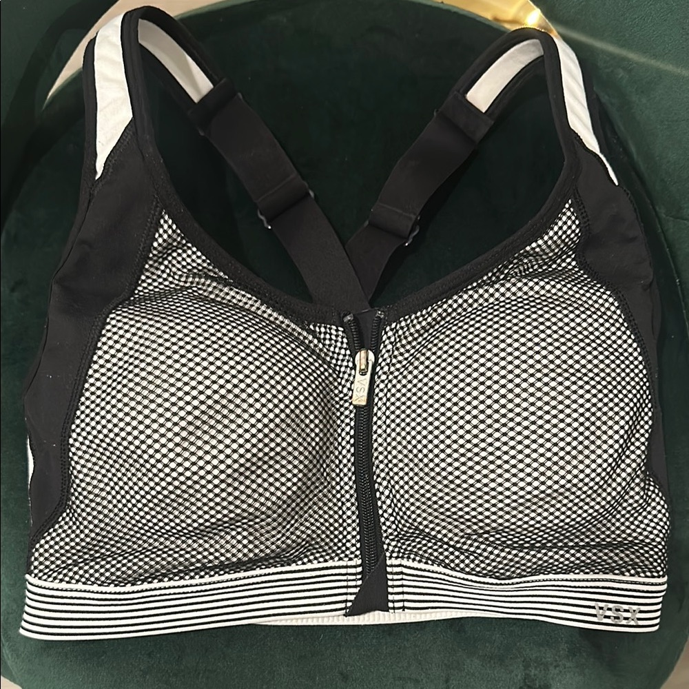 Black and White Sports Bra